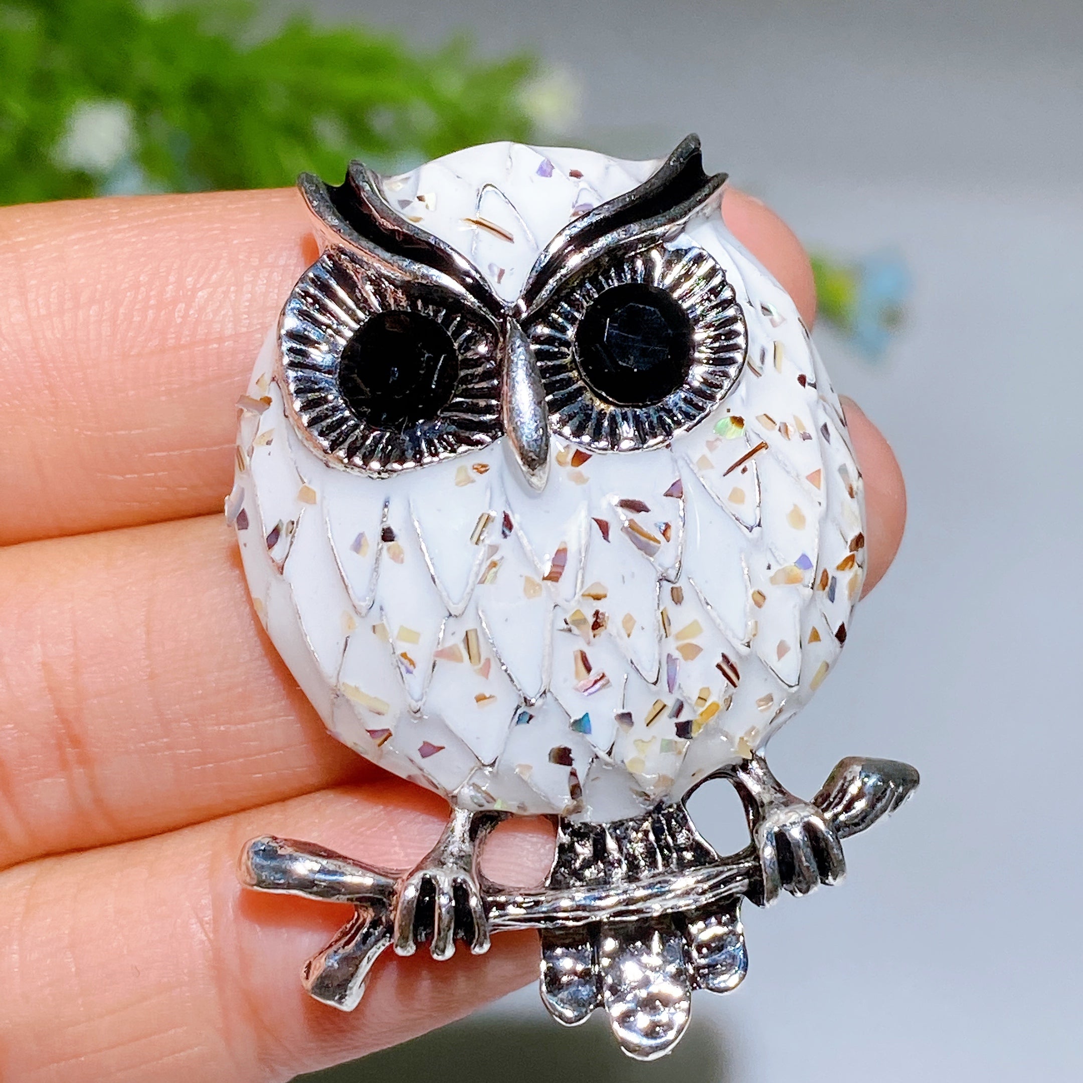 Kristallheilbrosche, 30–92 mm, Heilkristall-Anstecknadel