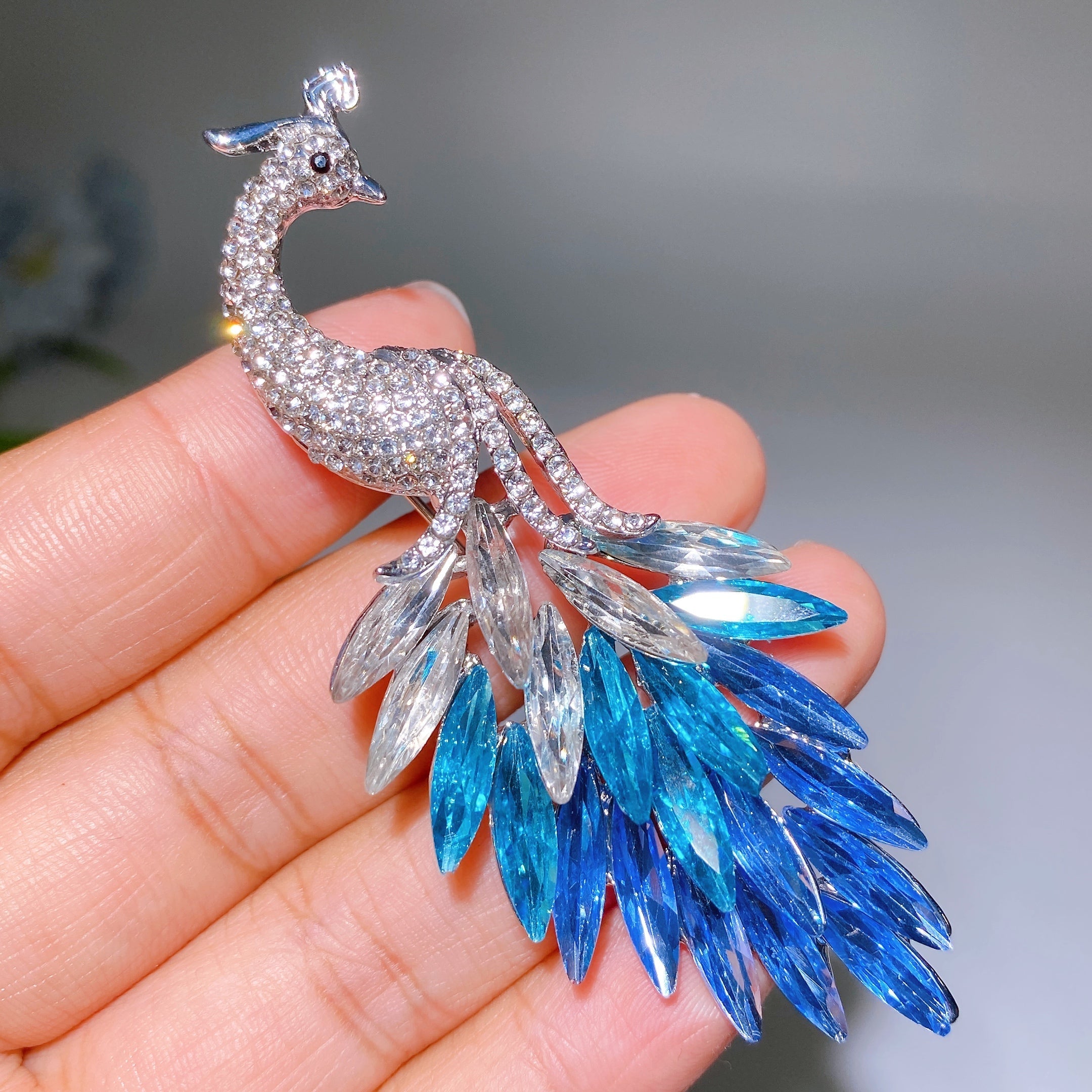 Kristallheilbrosche, 30–92 mm, Heilkristall-Anstecknadel