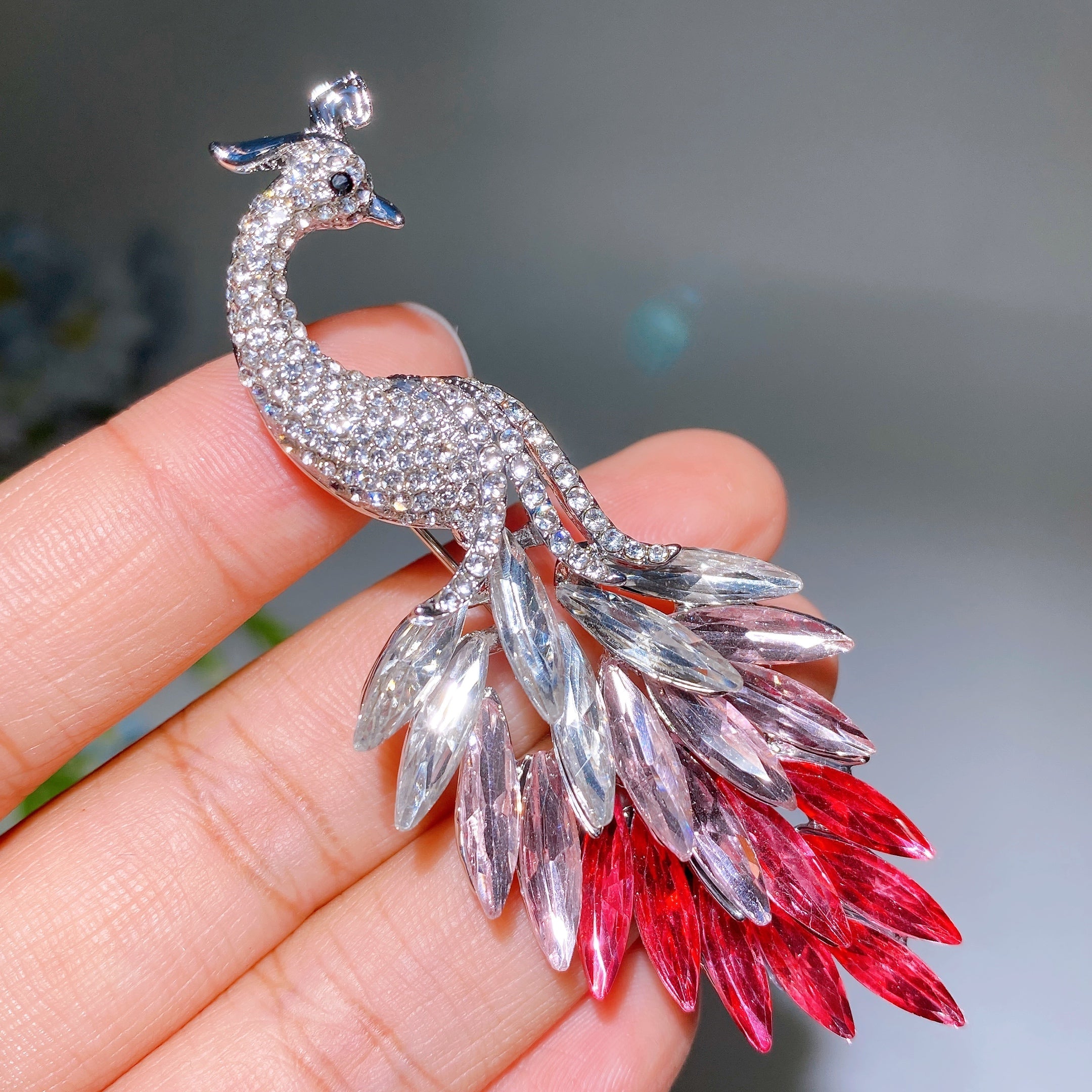 Kristallheilbrosche, 30–92 mm, Heilkristall-Anstecknadel