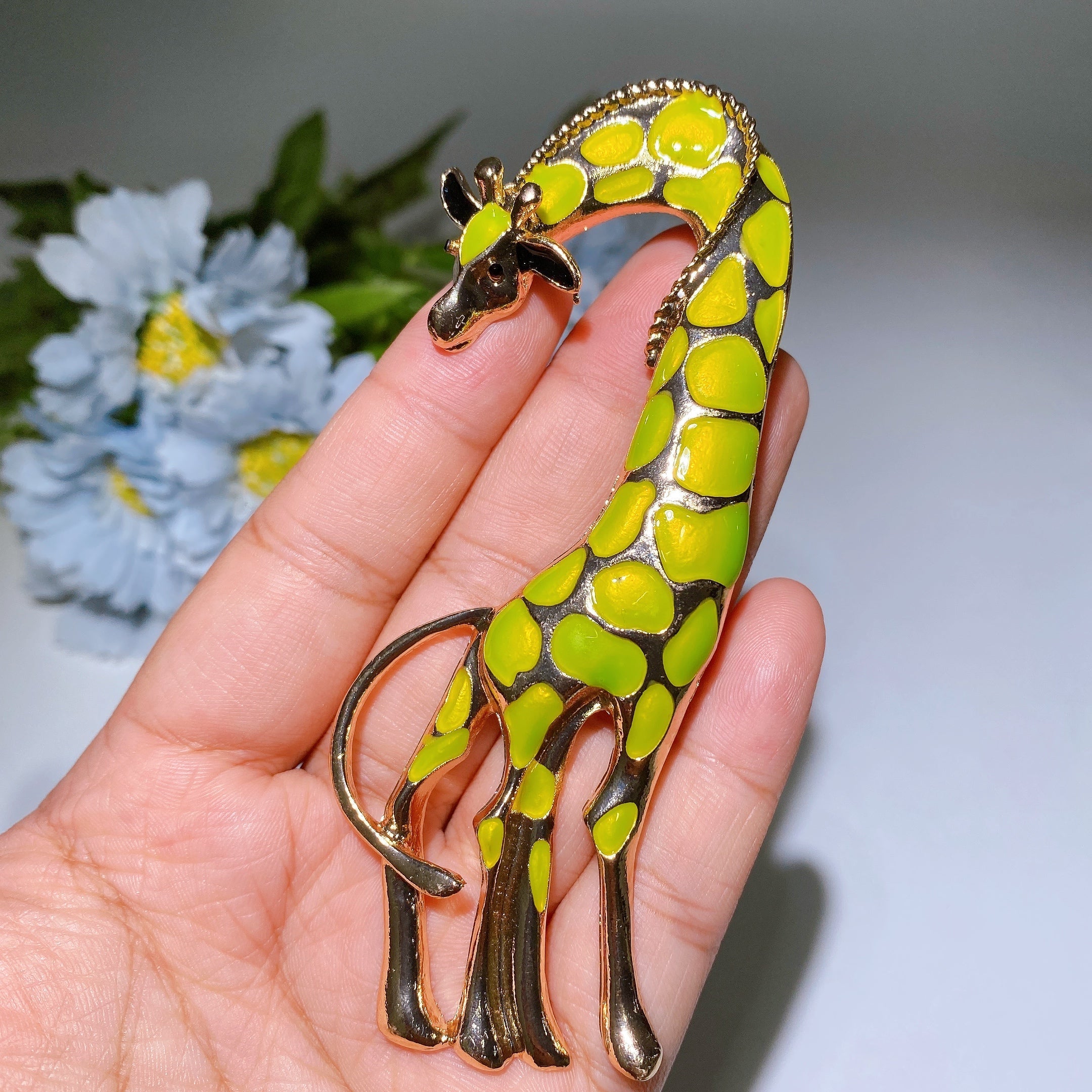 Kristallheilbrosche, 30–92 mm, Heilkristall-Anstecknadel