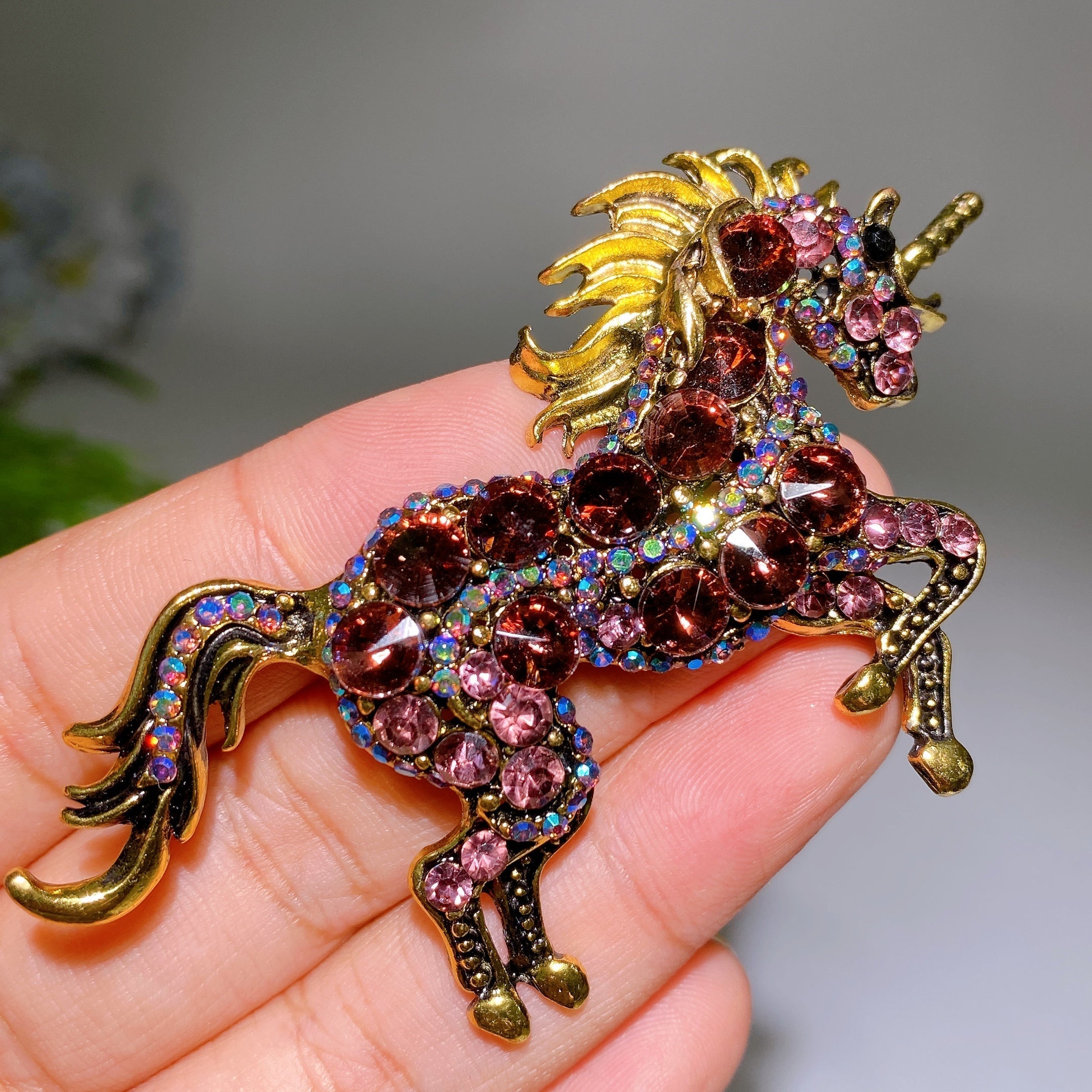 Kristallheilbrosche, 30–92 mm, Heilkristall-Anstecknadel