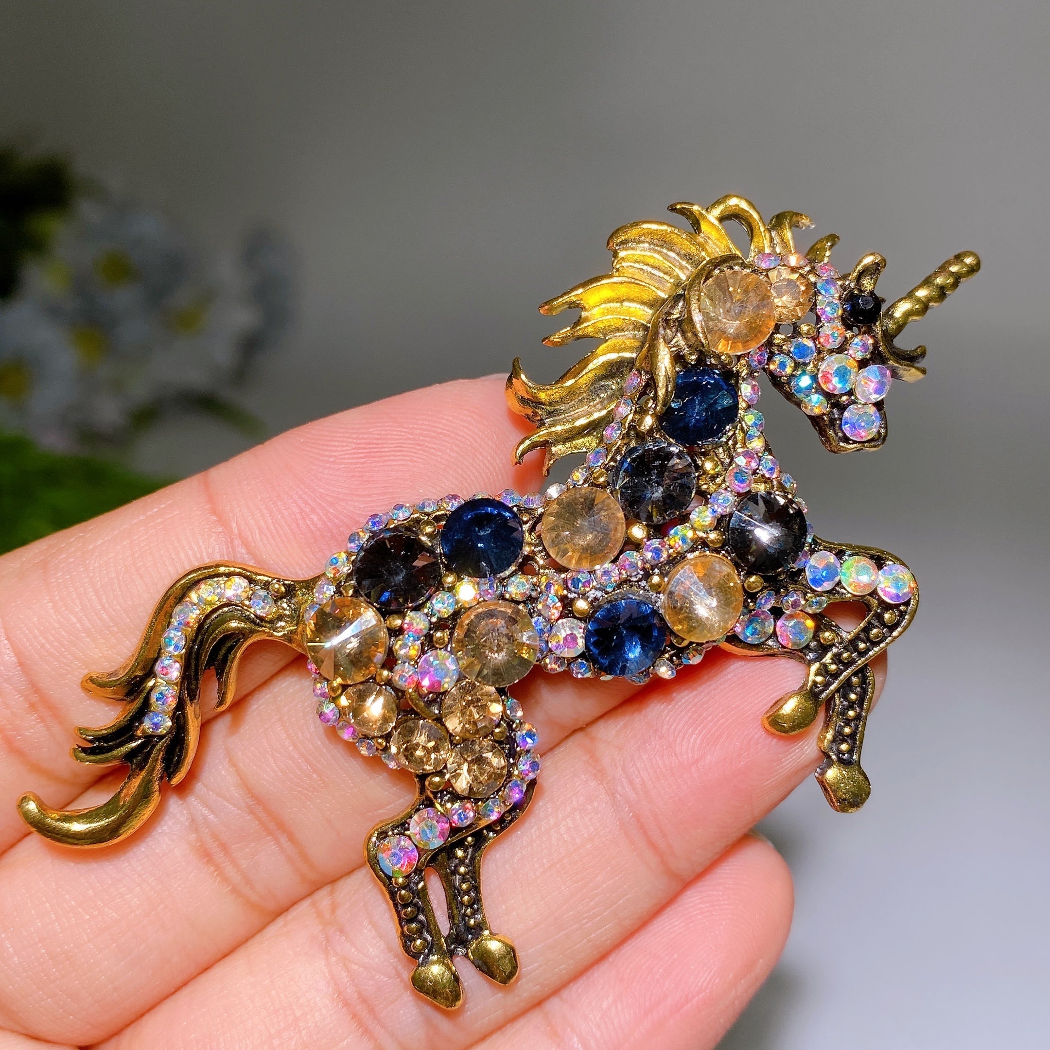 Kristallheilbrosche, 30–92 mm, Heilkristall-Anstecknadel