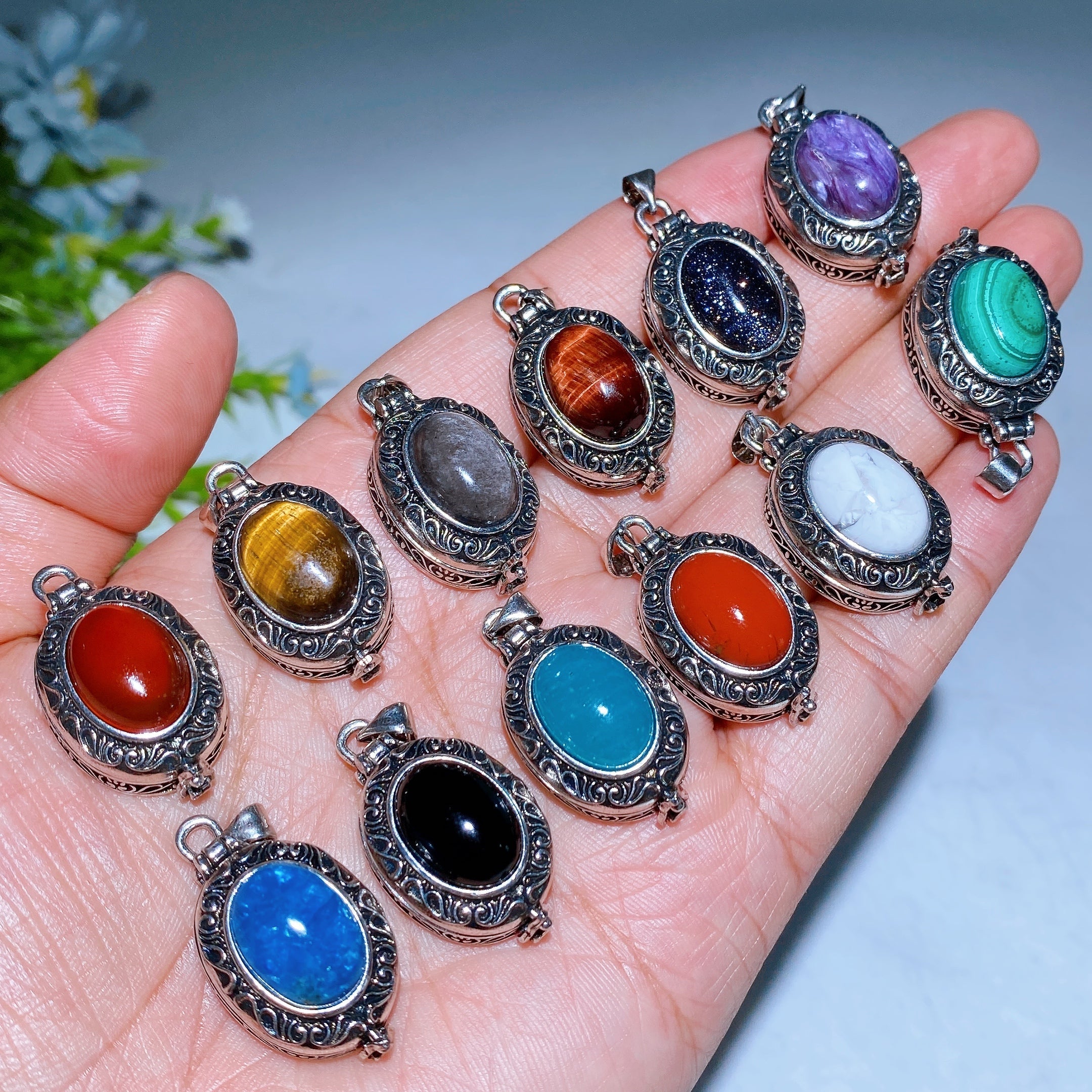 Kristallheilender Tigerauge-Anhänger 25 mm