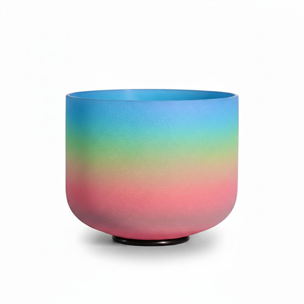 Kristallklangschale G-Note Regenbogen - Halschakra