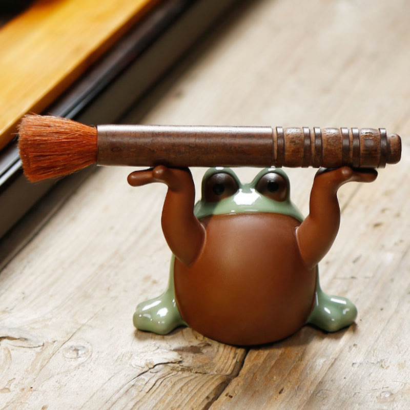 Niedliche Feng Shui Tierfigur | Keramik Glücksfrosch Dekor