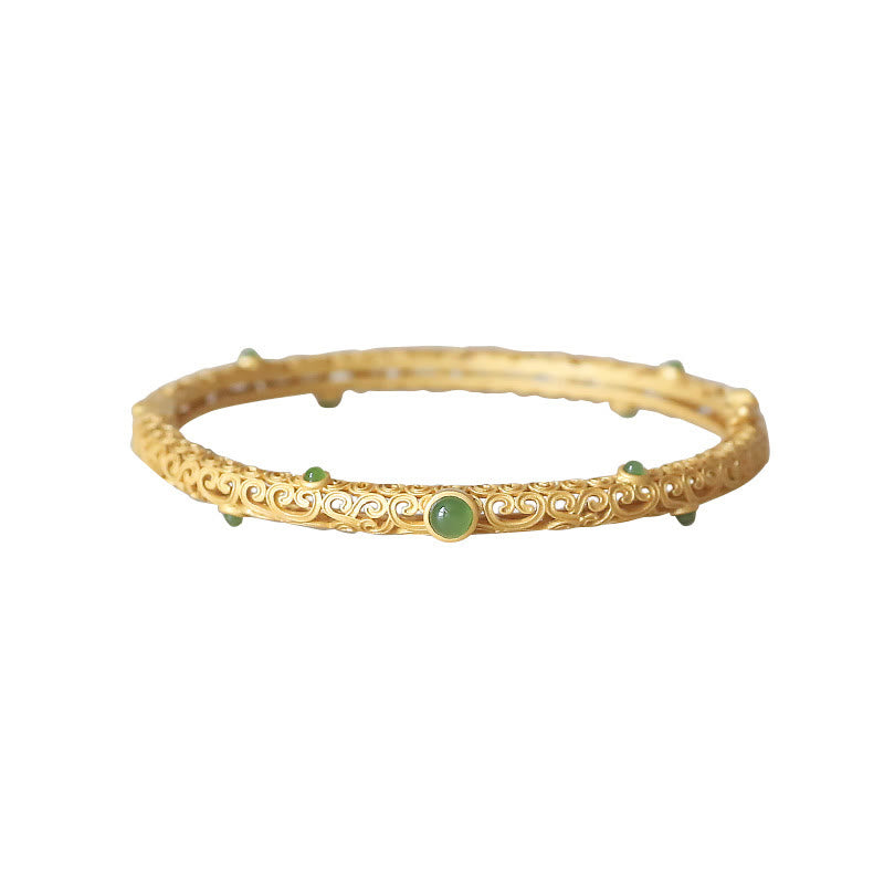Cyan Jade Kupfer Glücksverheißendes Wolkenarmband für Ruhe und Glück