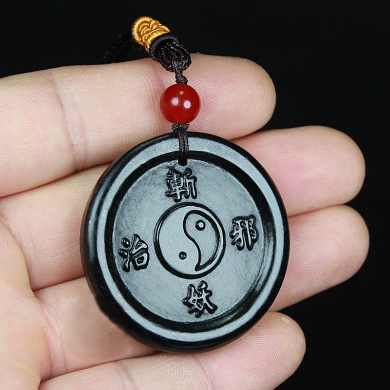 Cyan Jade Yin Yang Halskette für Erfolg und Harmonie