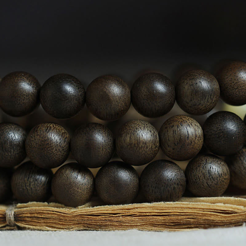 8mm Chinese Zodiac Balance Bracelet with Agarwood and Jade