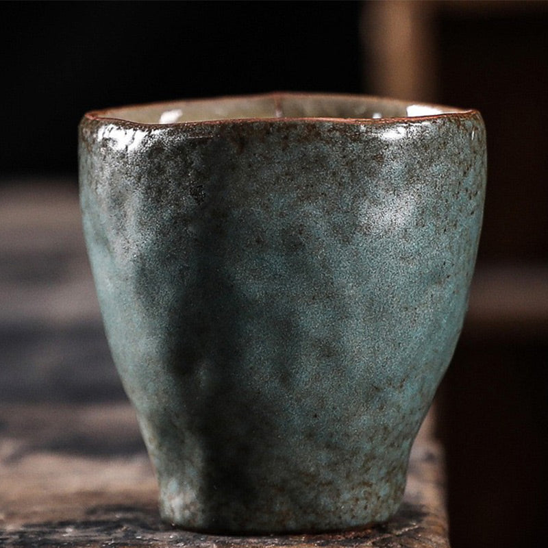 Lotusblatt-Blumen-Keramik-Kung-Fu-Teetasse, 110 ml