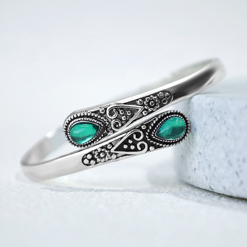 Zircon Healing Cuff Bracelet | Spiritual Protection & Wealth