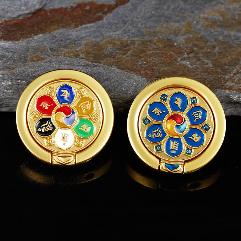Om Mani Padme Hum Spiritual Phone Ring Bracket Universal Holder