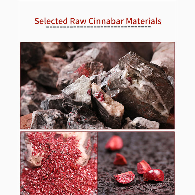 Unisex Zinnober Segen Halskette Anhänger | Glücksdesign