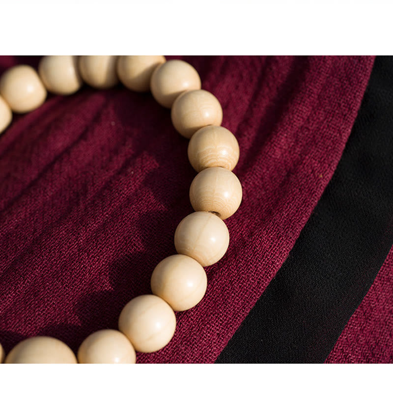 Unisex Abelia Biflora Holz Handgelenk Mala Armband 10mm