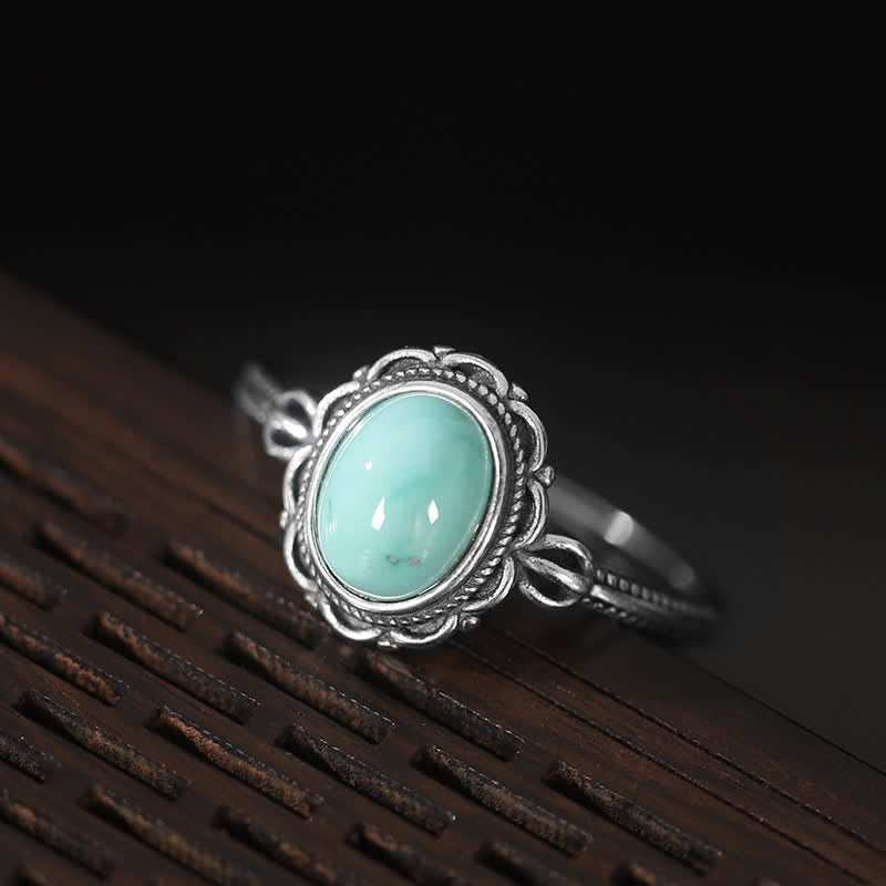 Türkis- und roter Achatring aus Sterlingsilber zum Schutz