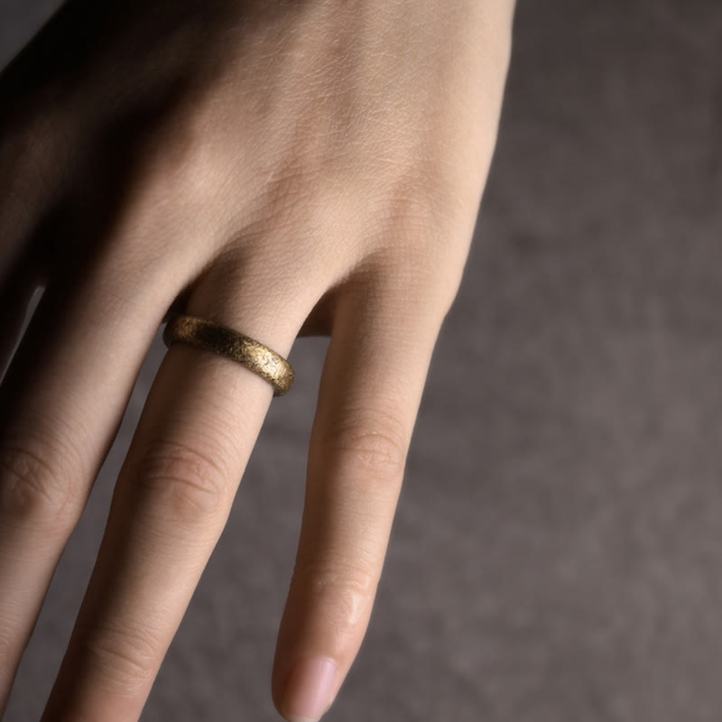 Kupfer Tibetischer Vintage Verstellbarer Glückspaarring