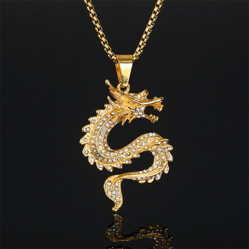 Dragon Necklace Zircon Protection Pendant | Healing Sounds