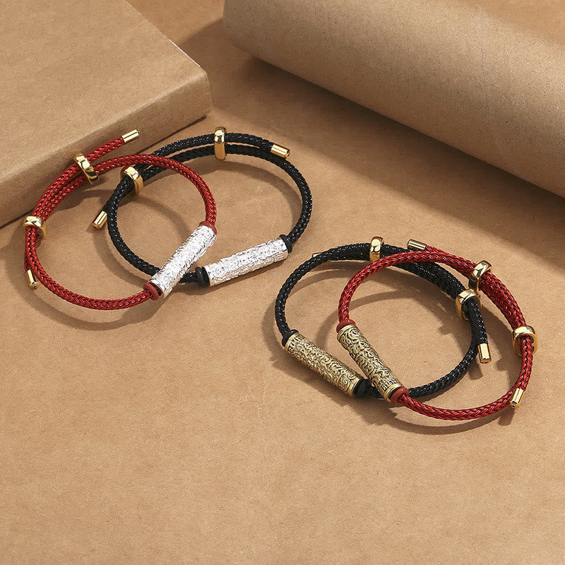 Tai Sui Schutzarmband aus geflochtener roter Schnur, 14–20 cm