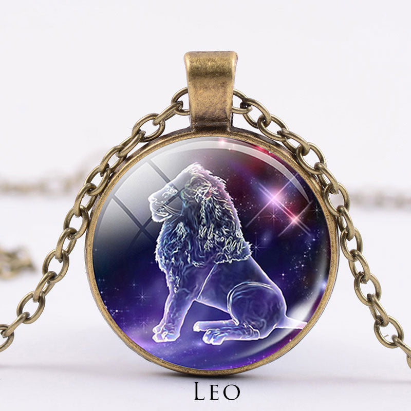 Titanium Steel Zodiac Necklace | 12 Constellations Protection