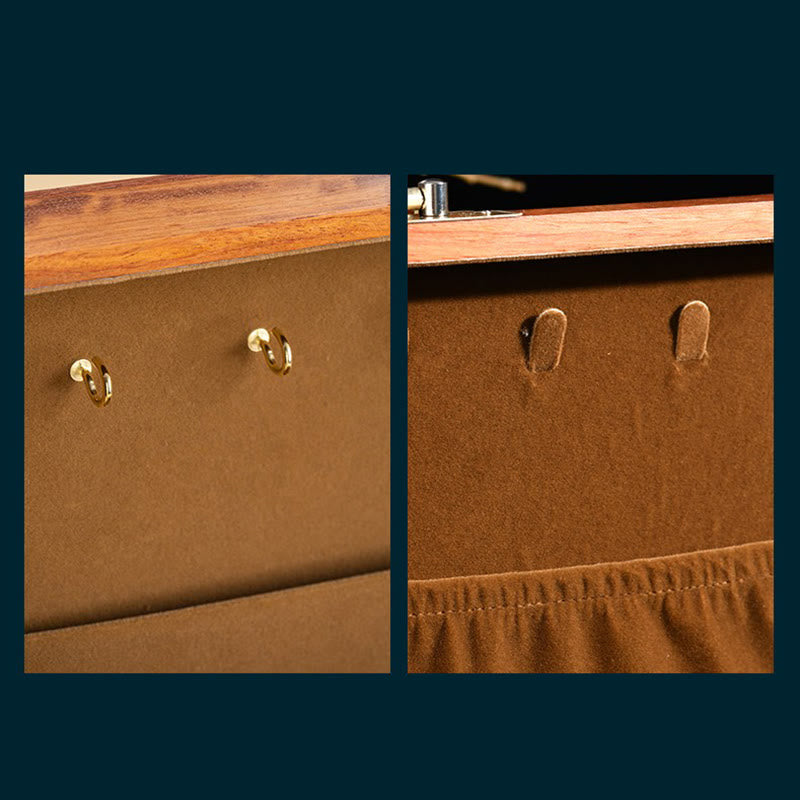 Handgefertigte Schmuckschatulle aus Rosenholz, 25,5 cm groß, verschließbar