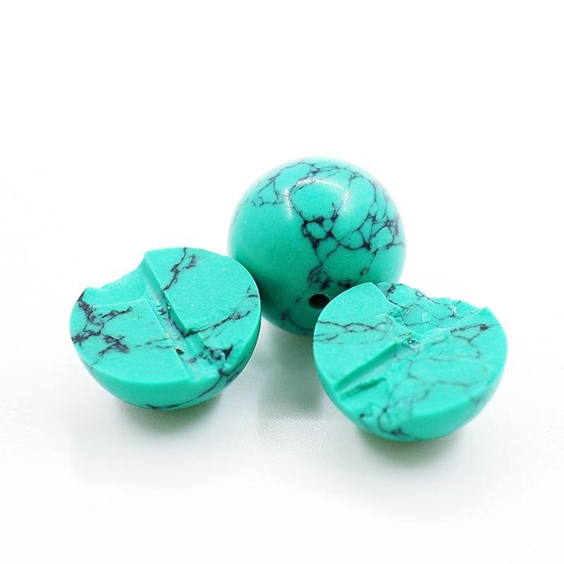 8 mm tibetische türkisfarbene Mala-Halskette mit Reinigungsedelstein