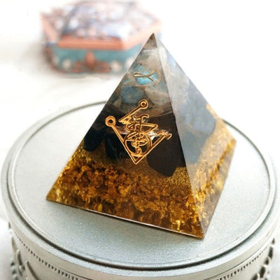 Göttliche Metamorphose Obsidian Orgon Pyramide