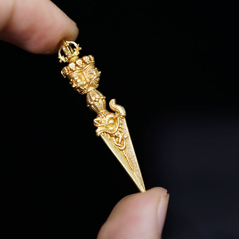 Dorje Vajra Spiritueller Anhänger| Messing & Kupfer|47mm Hängende Dekoration