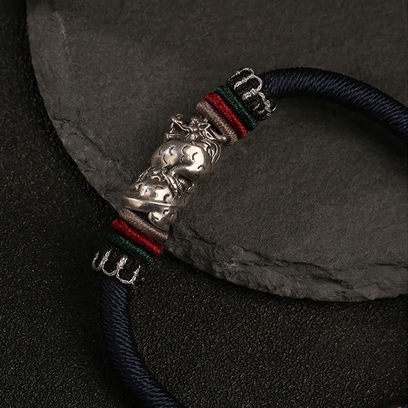 Drachen-Glücksseil-Armband zum Schutz | 925 Silber