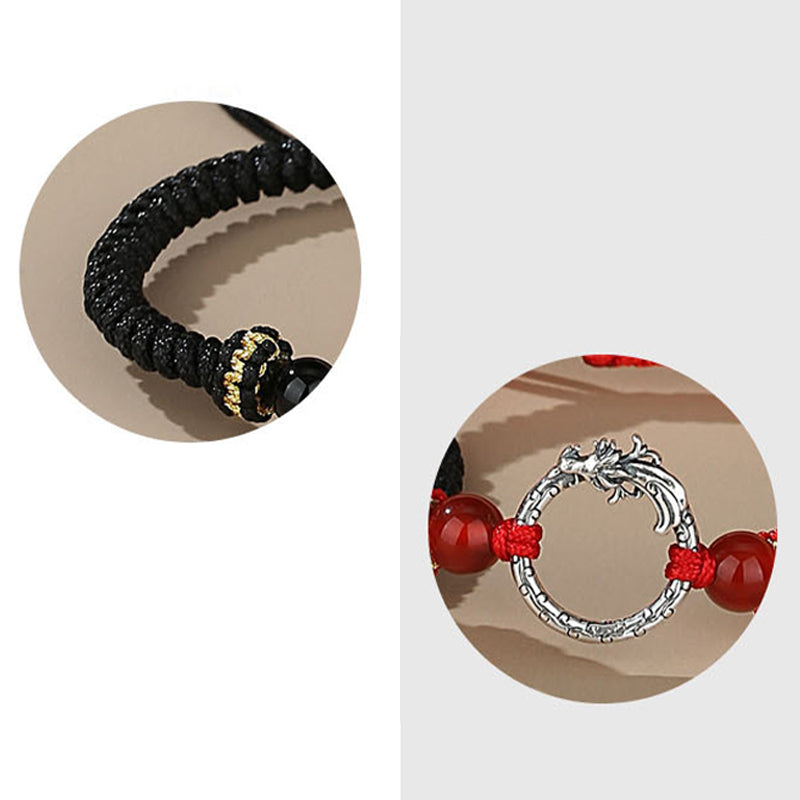 Drache & Phönix Peace Buckle Armband aus 925 Sterling Silber | Balance & Glück