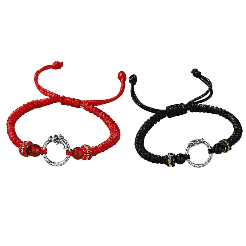 Drache & Phönix Peace Buckle Armband aus 925 Sterling Silber | Balance & Glück