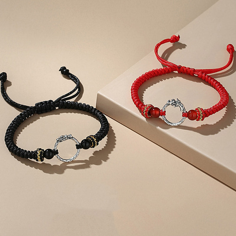 Drache & Phönix Peace Buckle Armband aus 925 Sterling Silber | Balance & Glück