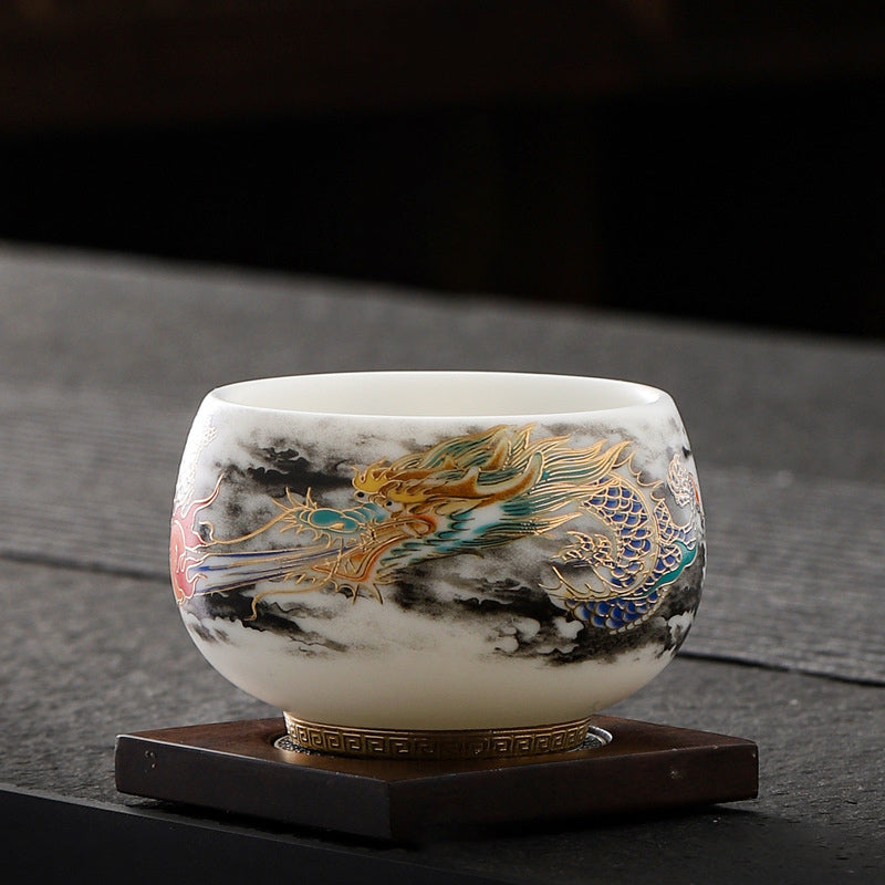 Drache spielt mit Perle Keramik-Teetasse 160 ml | Geschirr