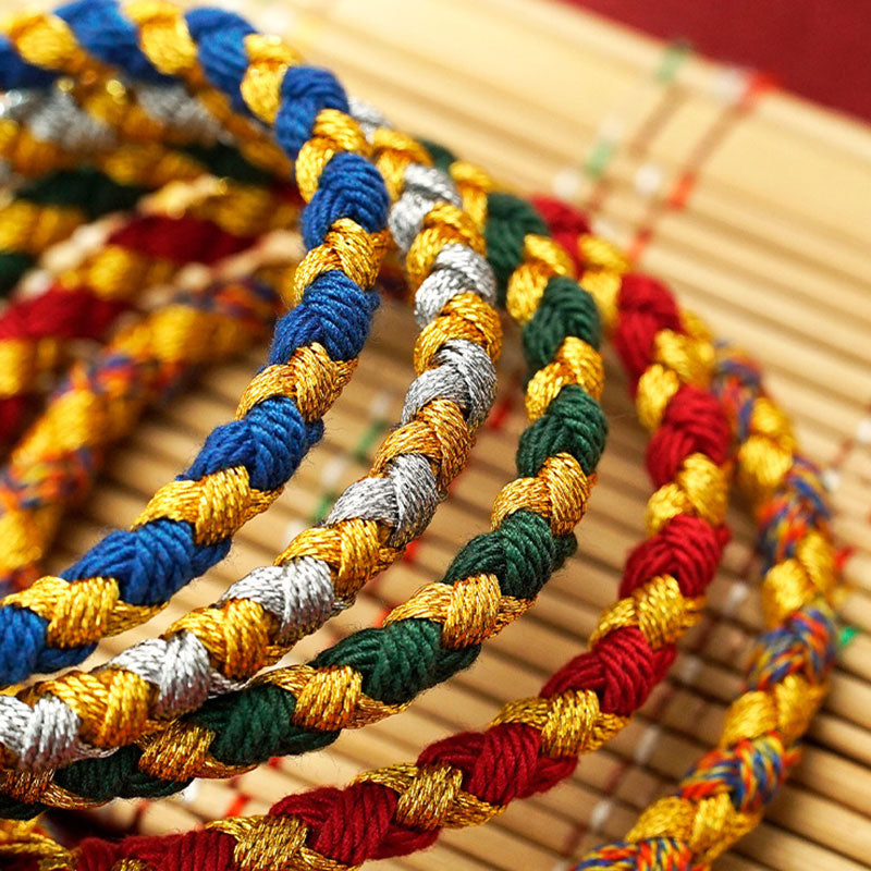 Drachenschuppen-Glücksarmband mit fünf Göttern des Reichtums