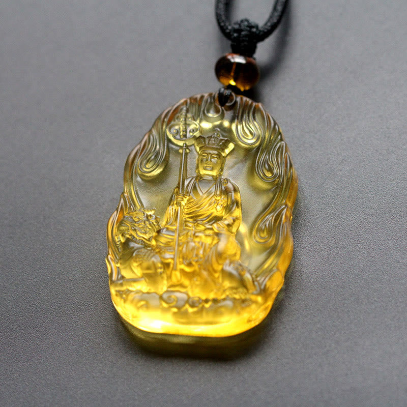 Ksitigarbha Liuli Kristall Serenity Buddha Halskette