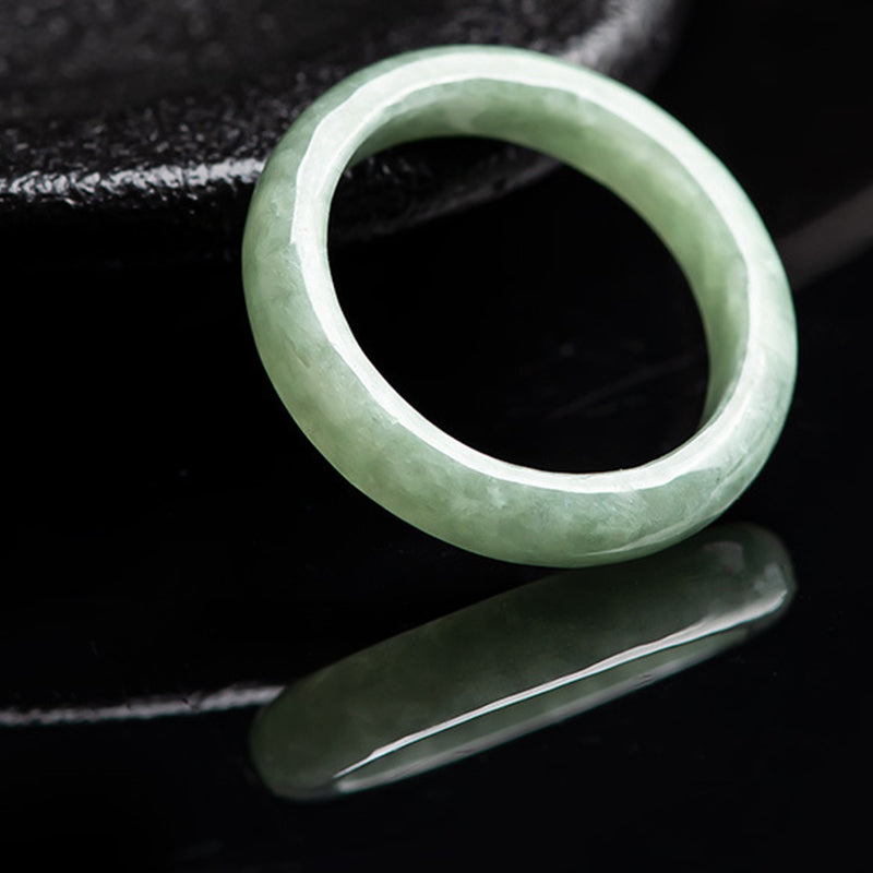 Natürlicher Jade-Ring für Wohlstand und Fülle | Größen 16–21 mm