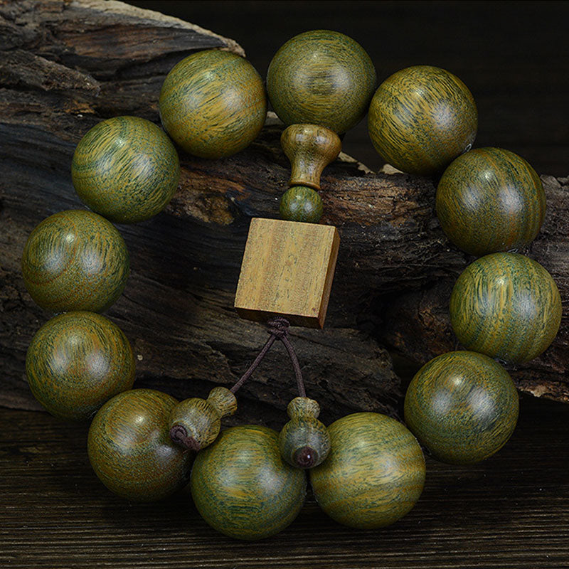 15mm Green Sandalwood Soothing Cure Bracelet Meditation
