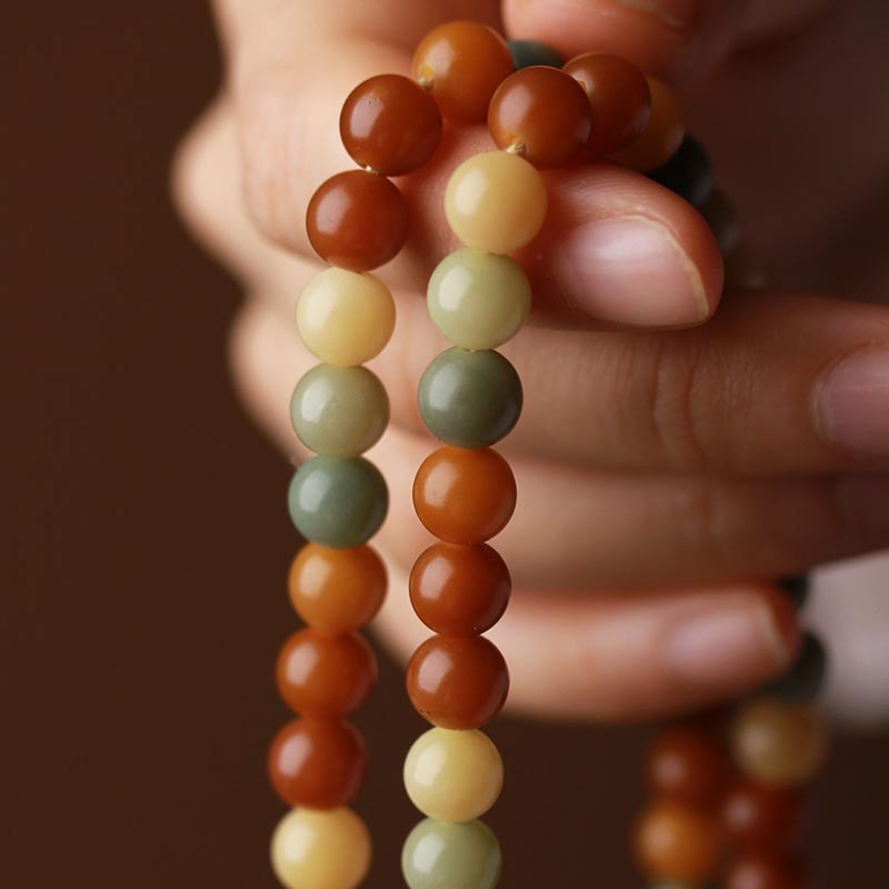 8 mm Bodhi Seed Harmony Wisdom Mala Armband