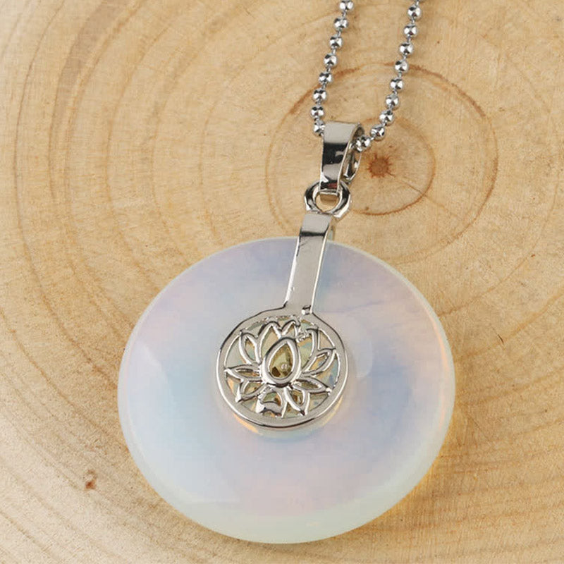 Verschiedene Kristalle Amethyst Pink Lotus Heilung Halskette