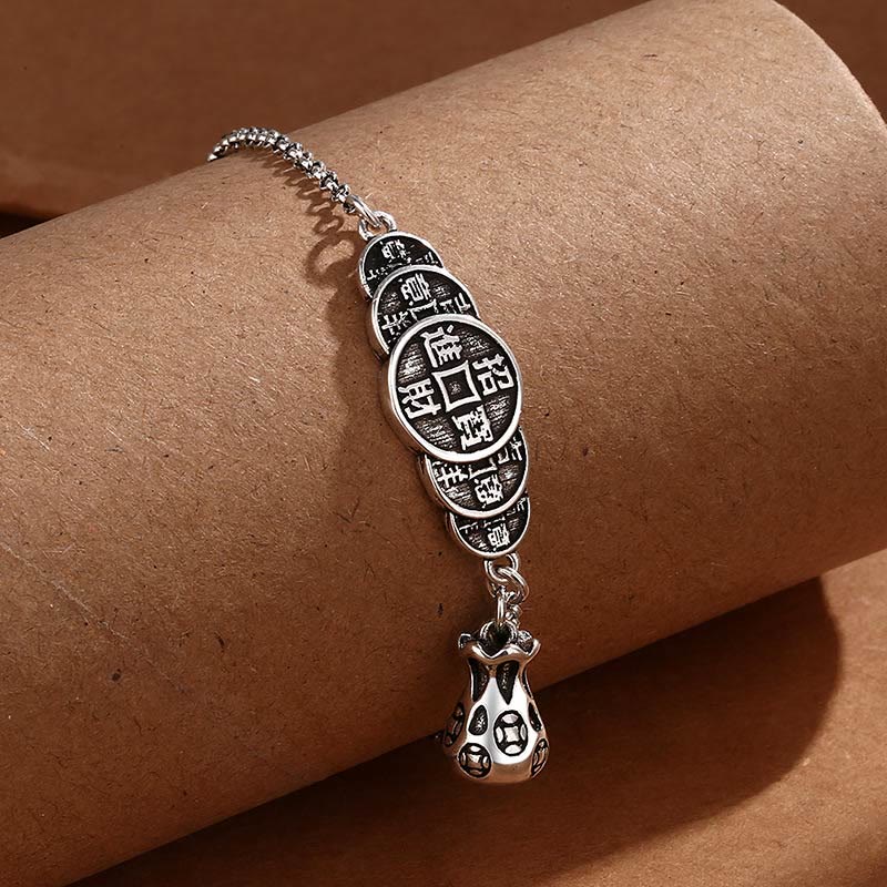 Kupfermünze Geldbeutel Spirituelles Armband für Reichtum und Glück