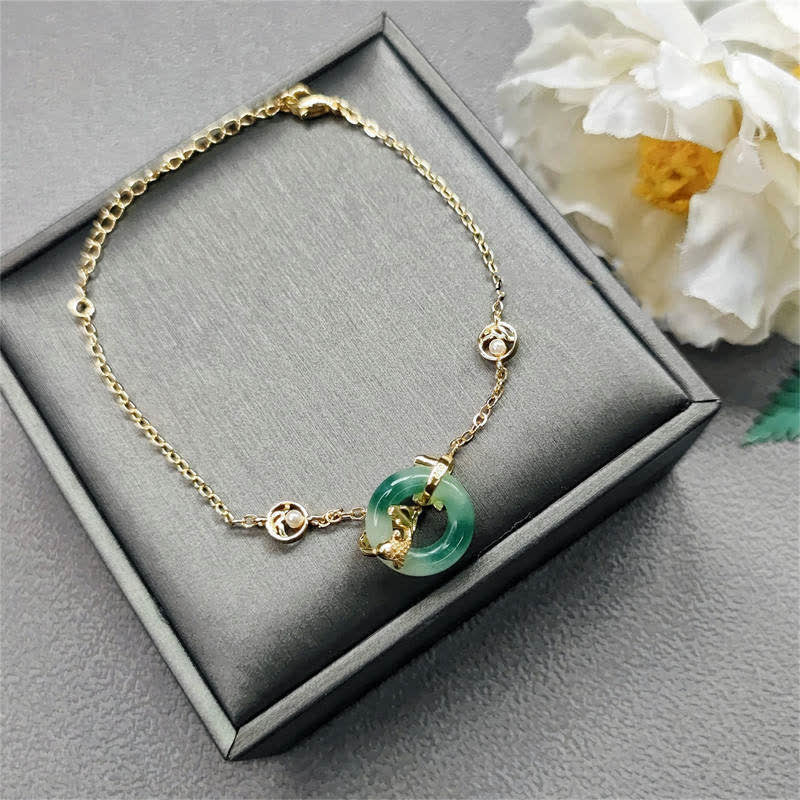 Cyan Jade Koi Fisch Heilung Harmonie Armband