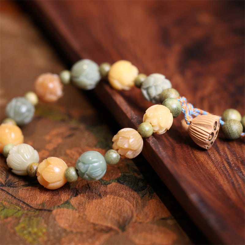 Bodhi Seed Lotus Grünes Sandelholz Weisheitsharmonie Armband