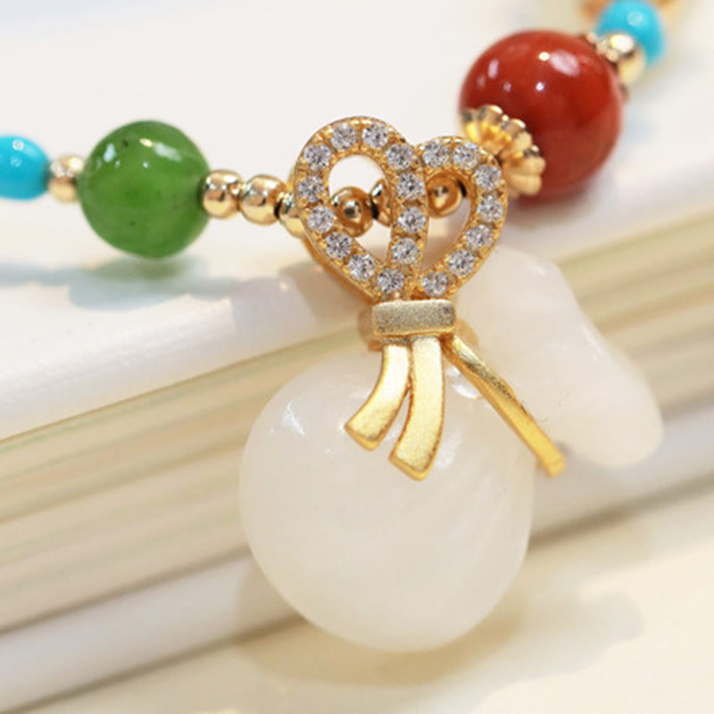 8 mm großes Segensarmband aus Hetian-Weißjade zum Schutz