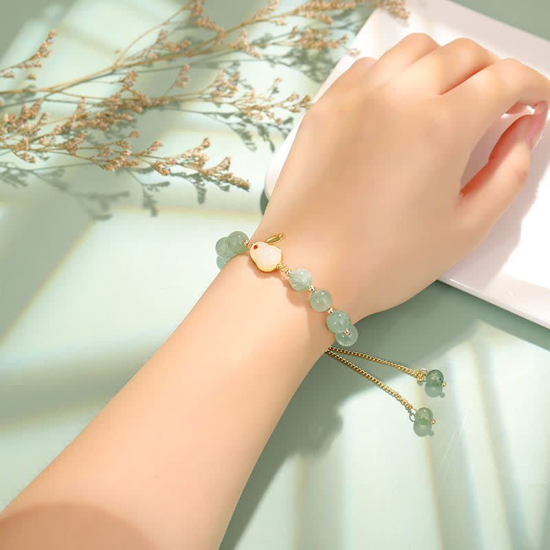 Green Aventurine Luck Bracelet for Year of the Rabbit | 15-20cm