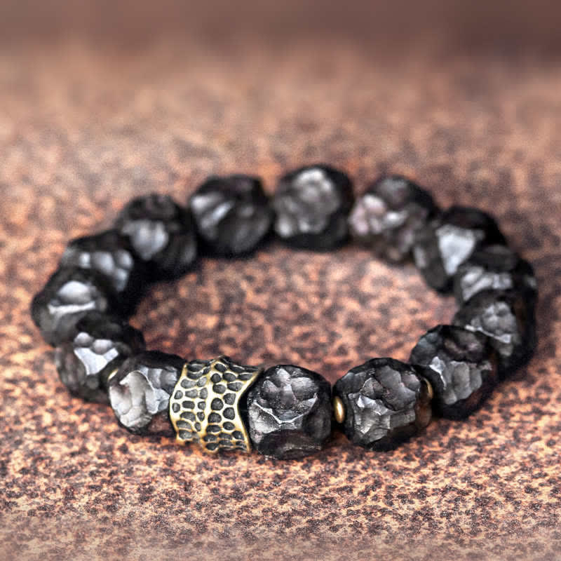 Paararmband aus Ebenholz und Kupfer für Frieden und Ausgeglichenheit