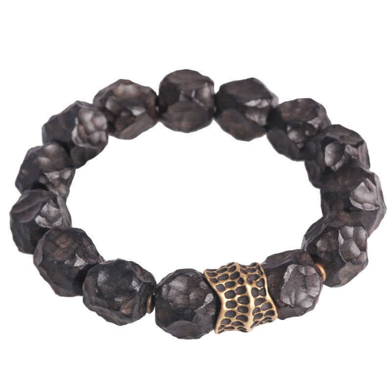 Paararmband aus Ebenholz und Kupfer für Frieden und Ausgeglichenheit