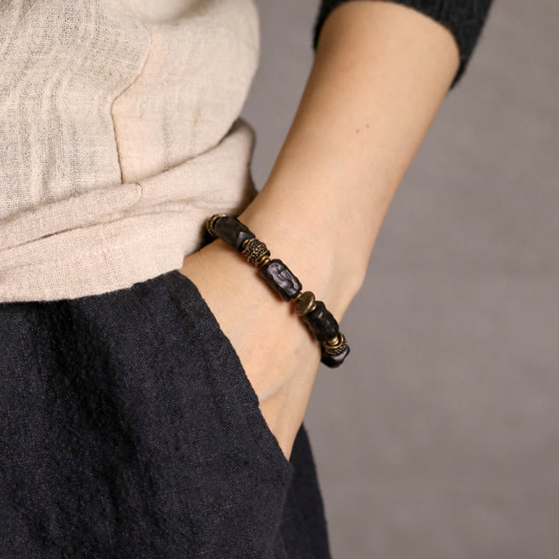 Spirituelles Armband aus Ebenholz | Ruhe, Frieden, Schutz