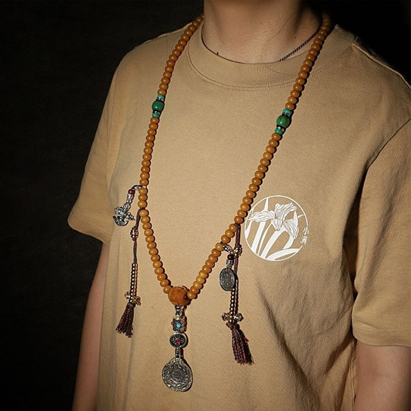 9 mm Bodhi Seed 108 Perlen Mala-Armband für Reichtum