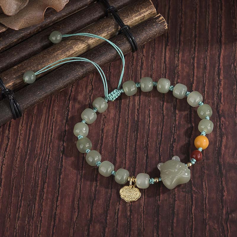 Chinesisches Sternzeichen Tiger Jade Segensarmband