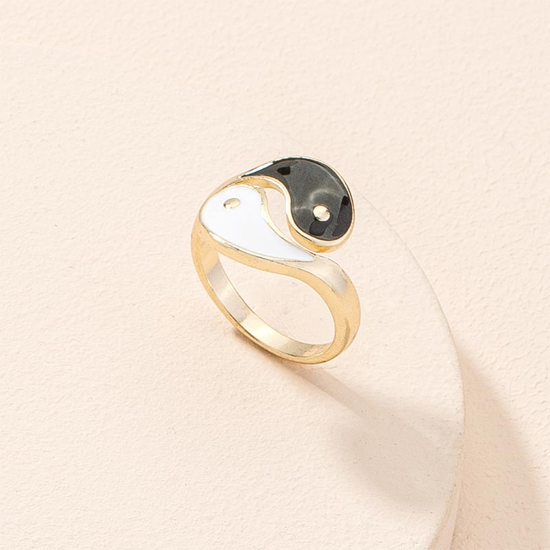 Unisex Adjustable Yin Yang Ring for Balance and Harmony