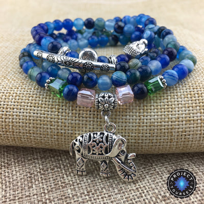 Elefantenblaues Turmalin-Heilarmband