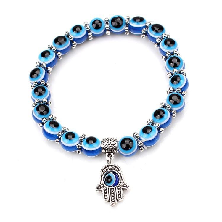 Evil Eye Hamsa Charm Armband für persönliche Balance